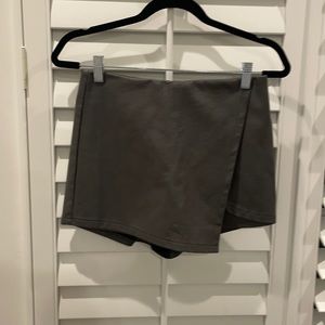 Leather skort